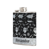 小型スチームパンクシルバージンクエアシップ名前をカスタムする フラスク (左)