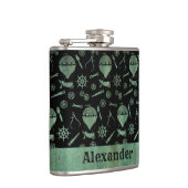 小型スチームパンクヴェルディグリバルーンテーマカスタム フラスク (右)