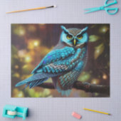 小型ターコイズフクロウ 薄葉紙 (クラフト)