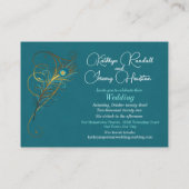 小型ハンドアウトを結婚している日付の孔雀を救って下さい エンクロージャーカード (裏面)