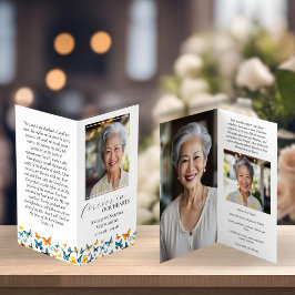 小型バタフライメモリアル祈りの言葉カード 名刺