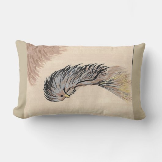 小型バードヘッドドレス ランバークッション (正面)