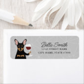 小型ピンシャー差出人住所ラベル ラベル (インサイチュ)