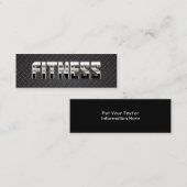 小型フィットネスのトレーナーのカッコいいの鋼鉄及び金属 スキニー名刺 (正面/裏面)