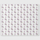 小型フローラ包装紙 – 繊細な花 ラッピングペーパー (フラット)