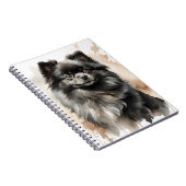 小型ブラックフワフワポメラニア犬子犬 ノートブック (右側)