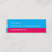 小型ブロックデザイン紀元前に、紫系統 スキニー名刺 (裏面)