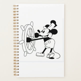 小型プランナー14x21cmアイコニックSteamboat Willie プランナー手帳