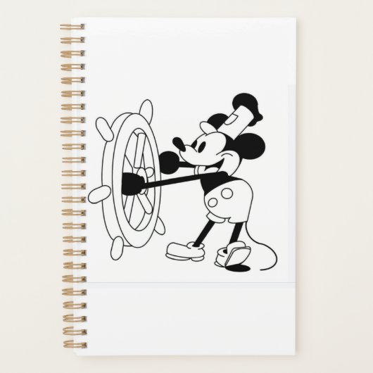 小型プランナー14x21cmアイコニックSteamboat Willie プランナー手帳 (正面)