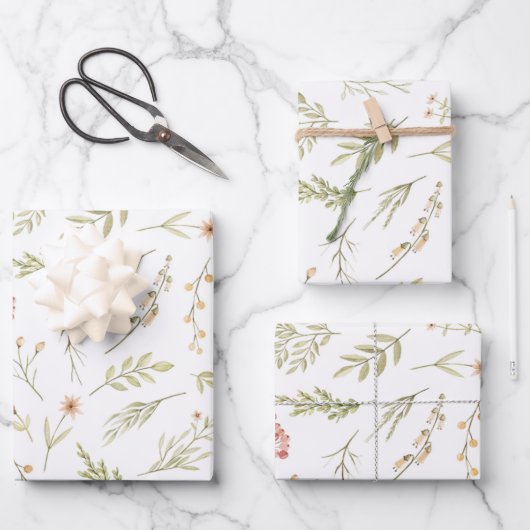 小型プリント包装紙 ラッピングペーパーシート (正面)