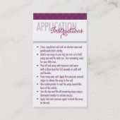 小型ペディキュアのパック 名刺 (裏面)