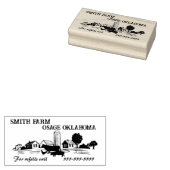 小型ホームステッドファーム卵カートン食品ラベルv2 ラバースタンプ (押印)