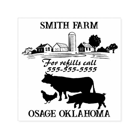 小型ホームステッド農産卵カートン食品ラベル セルフインキングスタンプ (デザイン)