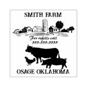 小型ホームステッド農産卵カートン食品ラベル ラバースタンプ (インプリント)