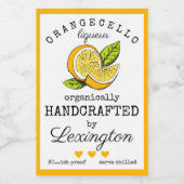 小型ボトル用オランジェッロリキュールラベル | フードラベル (シングルラベル)