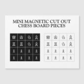 小型ミニ磁気カードチェス盤のゲームピース マグネット招待状 (正面)
