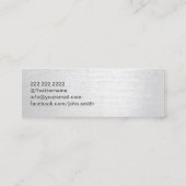 小型ヨガのインストラクターの銀Omの記号 スキニー名刺 (裏面)