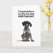 小型人間(GSP)のお祝い-カード カード (黄色い花)