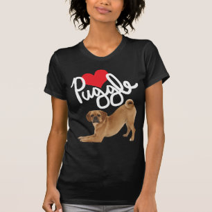 小型兄弟によるPuggle愛Bellaの大きい上 Tシャツ