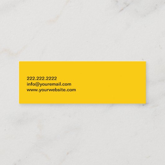 小型創造的な泡プロフェッショナル スキニー名刺 (裏面)