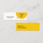 小型創造的な泡プロフェッショナル スキニー名刺 (正面/裏面)