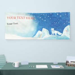 小型北極キツネイラストレーションカスタム 横断幕