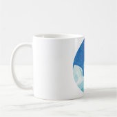 小型北極キツネ(フクレンソウ)イラストレーション コーヒーマグカップ (左)