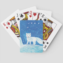 小型北極キツネ（フクレンソウ）イラストレーション トランプ