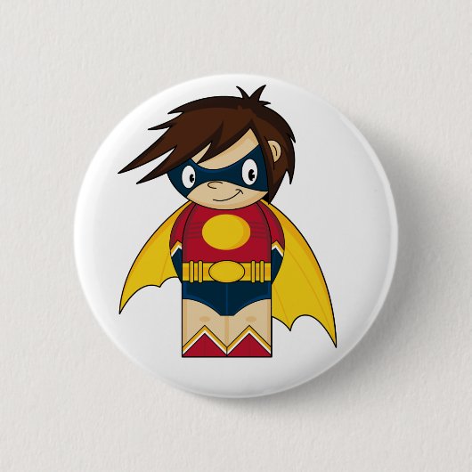 小型女の子ボタン 缶バッジ (正面)