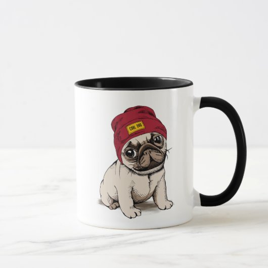 小型子犬のヒップスターのパグ マグカップ (右)