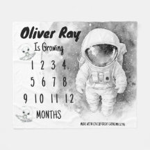 小型宇宙飛行士マイルストーンブランケット