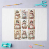 小型工芸品雪だるま 薄葉紙 (クラフト)