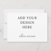 小型招待状テンプレート横(4.5 x 6.25) 招待状 (裏面)