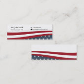小型星条旗の名刺 スキニー名刺 (正面/裏面)