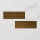 小型暗い木製の薬剤師の名刺 スキニー名刺 (正面/裏面)