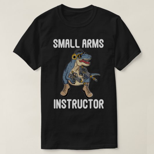 小型武器インストラクターレックス銃 Tシャツ (デザイン正面)