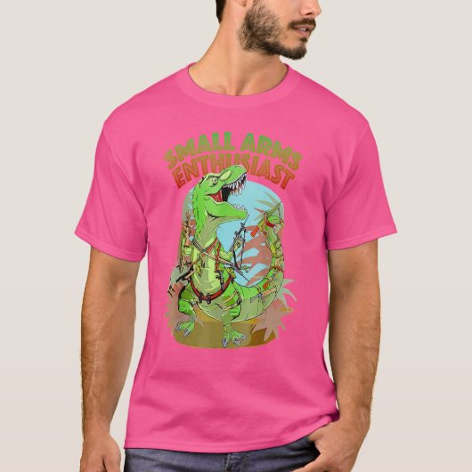 小型武器愛好家レックス恐竜の銃 Tシャツ (正面)