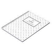 小型水玉模様パターパーソナライズされたンノートブック ノートブック (左側)