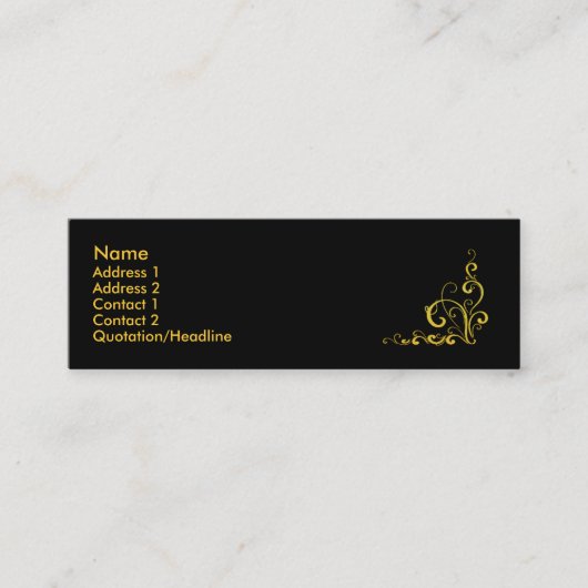 小型流れカード スキニー名刺 (正面)