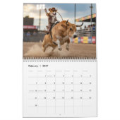 小型犬のカウボーイカレンダー カレンダー (2月 2027)