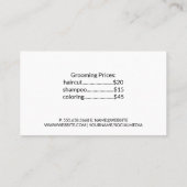 小型犬のグループ | グルーミングツール 名刺 (裏面)