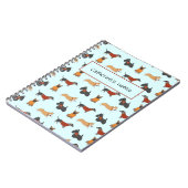 小型犬型ライトブルーノート ノートブック (左側)