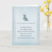 小型犬悔やみや弔慰美しい思い出 カード (黄色い花)