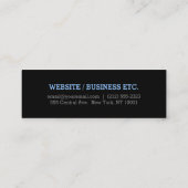 小型狭いシンプルな名刺きれいになり、 スキニー名刺 (裏面)