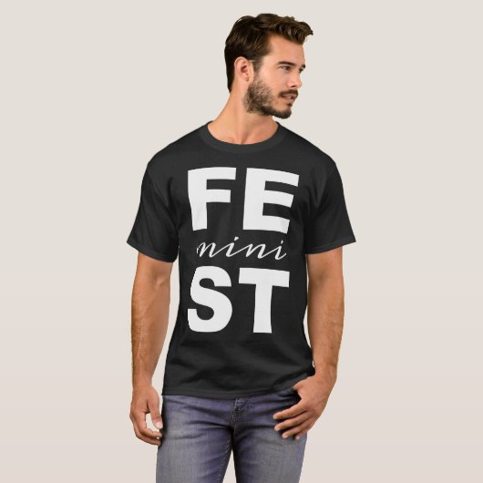 小型男女同権主義者 Tシャツ (正面フル)
