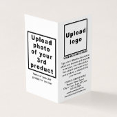 小型白折り畳みカード上の事業用製品 (外部)