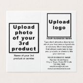 小型白折り畳みカード上の事業用製品 (外部フラット)