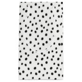 小型白黒は小さい光沢のあるギフトバッグに点を打ちます スモールペーパーバッグ (正面)