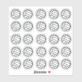 小型白黒バレーボールプランナー シール