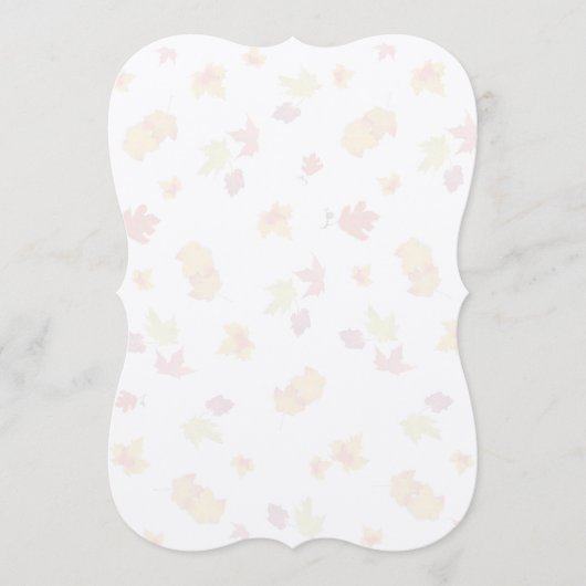 小型秋リーフパターン自然ファンプログラム紙 プログラム (正面)